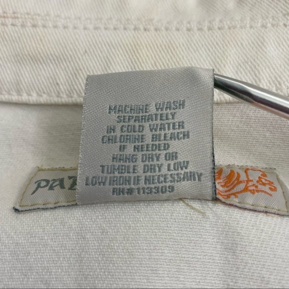 Paris Blues White Jean Vest with Raw Arms - Picture 12 of 15